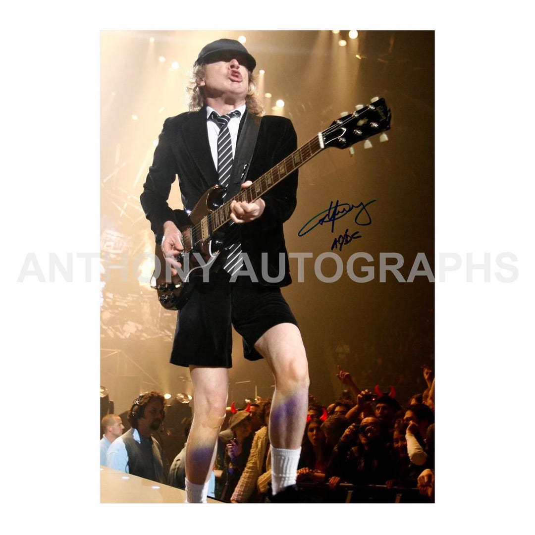 Angus Young / AC/DC - Authentic Hand-signed Photo Autograph With Coa - Etsy