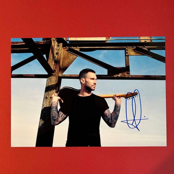 ADAM LEVINE / MAROON 5 本物の直筆サイン入り写真COA付き - Etsy 日本