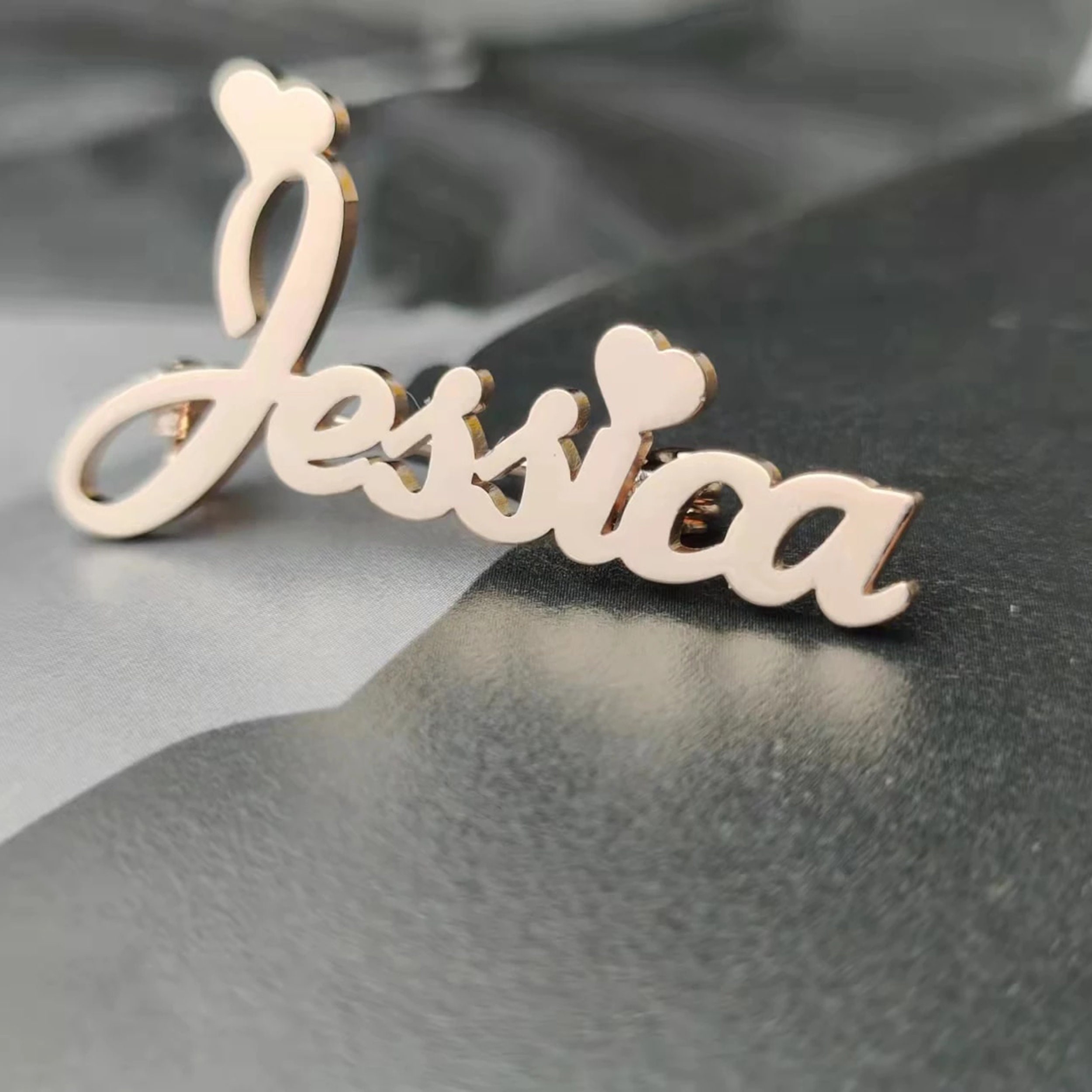 Daily Boutik Custom Brooch Can Be Customized Name Jewelry Rose Gold
