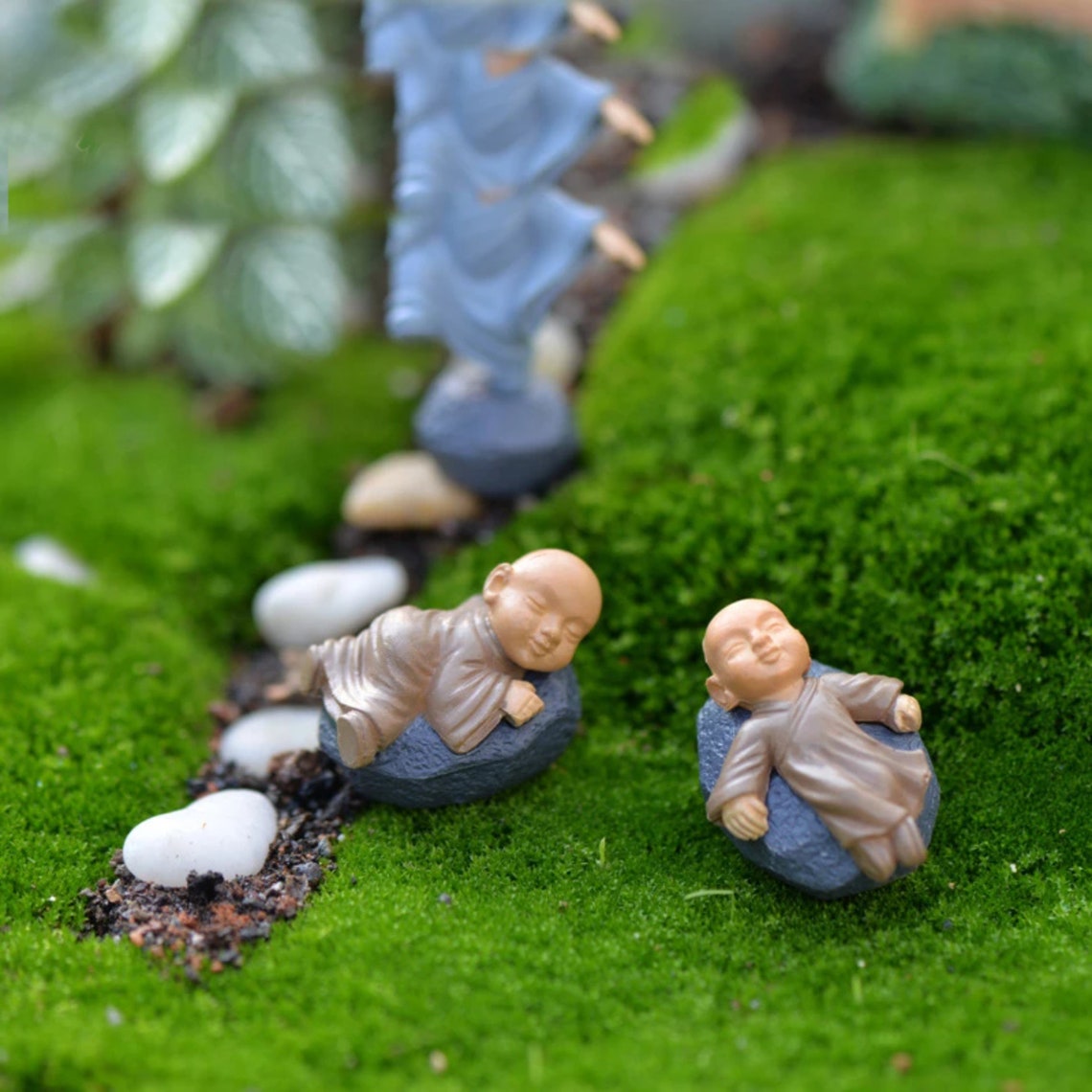 Daily Boutik 4pcs Buddhist Monk Figurine Set Buddhist Monk Etsy