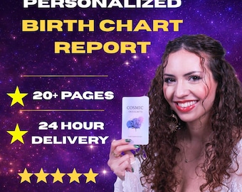 Lectura de Carta Astral Personalizada / Informe Astrológico Natal (Descarga Digital) Regalo Astrológico Personalizado