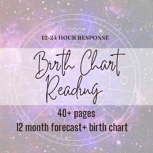 Full Astrology Birth Chart Reading & Solar Return Astrology Reading, In depth Birth Natal Chart Analysis, Same Day Reading