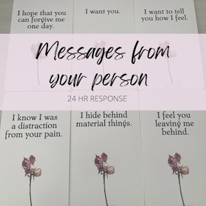 Messages de votre personne, lettres d'amour canalisées, tarot de séparation, messages de votre ex, LE MÊME JOUR, 9 cartes, messages d'amour