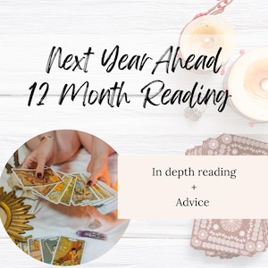Lectura de tarot del año siguiente, lectura a ciegas, lectura psíquica de los próximos 12 meses, lectura de tarot 2024/2025
