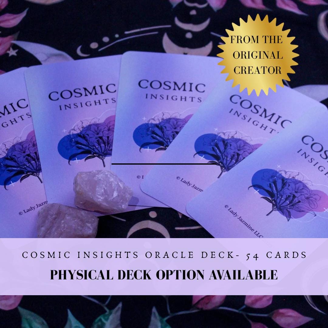 Cosmic Insights Printable Oracle Deck | 40 Cards | Printable