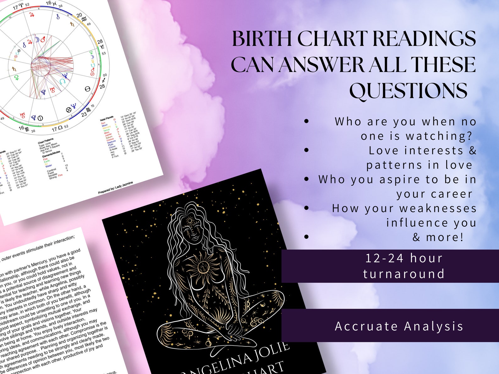 In Depth Birth Chart Astrology Reading, Detailed Natal Chart, Full ...