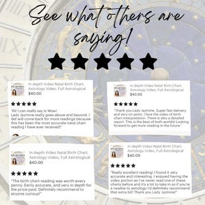 Lettura personalizzata del tema natale / Rapporto di astrologia natale (download digitale) Regalo di astrologia personalizzato immagine 6