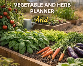 Arid Zone Vegetable Garden Planner: Australian Climate Planting Guide (PDF Download A4)