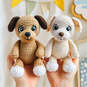 Mini Puppy Amigurumi Crochet Pattern | PDF Digital Download | Easy Small Dog Plushie Pattern