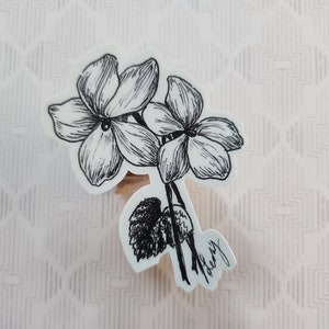 Woodland Flowers Sticker: Hand-Drawn Water-Resistant Decal
