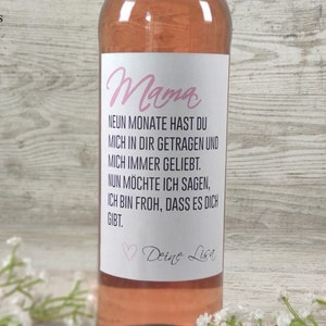 Personalisiertes Wein Flaschen Etikett Muttertag Geschenk | Weinetikett Muttertagsgeschenk Geburtstag Beste Mama Mutter mothers day gift