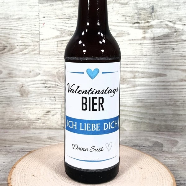 Personalisiertes Bier Flaschen Etikett Valentinstag Geschenk Männer | Valentinstagsbier Valentinstagsgeschenk Weinetikett Ihn Freund Mann