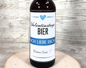 Personalisiertes Bier Flaschen Etikett Valentinstag Geschenk Männer | Valentinstagsbier Valentinstagsgeschenk Weinetikett Ihn Freund Mann