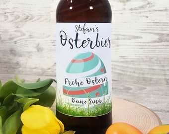 Personalisiertes Bier Flaschen Etikett Ostergeschenk Mann | Ostereier Ostern Geschenk Männer Ihn Freund Osterhase Bieretiketten