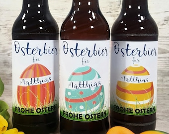 Personalisiertes Bier Flaschen Etikett Ostergeschenk Mann || Ostereier Ostern Geschenk Männer Freund Ihn Osterhase Bieretiketten