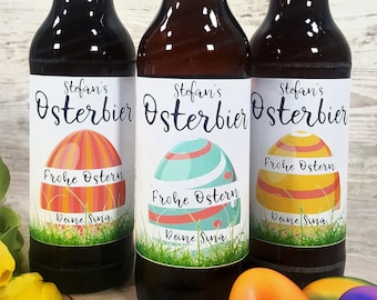 Personalisiertes Bier Flaschen Etikett Ostergeschenk Mann | Ostereier Ostern Geschenk Männer Freund Ihn Osterhase Bieretiketten