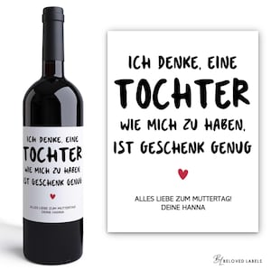 Eltern Geschenk | Personalisiertes Weinetikett | Geburtstagsgeschenk | Muttertag Muttertagsgeschenk | Vatertag Vatertagsgeschenk | Mama Papa