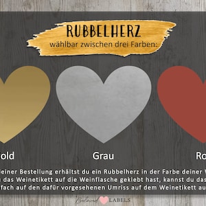 Rubbellos Zeit statt Zeug Gutschein Personalisiertes Wein Flaschen Etikett Weinetikett Weihnachten Geburtstag Valentinstag Geschenk Bild 3