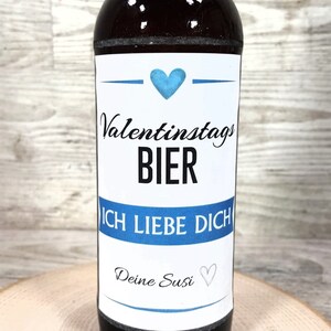 Personalized Beer Bottles Label Valentine's Day Gift Men Valentine's Day Beer Valentine's Day Gift Wine Label Him Friend Man image 2