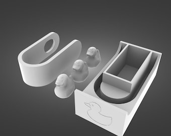 Lanzador de patos impreso en 3D: divertido juguete de escritorio para todas las edades