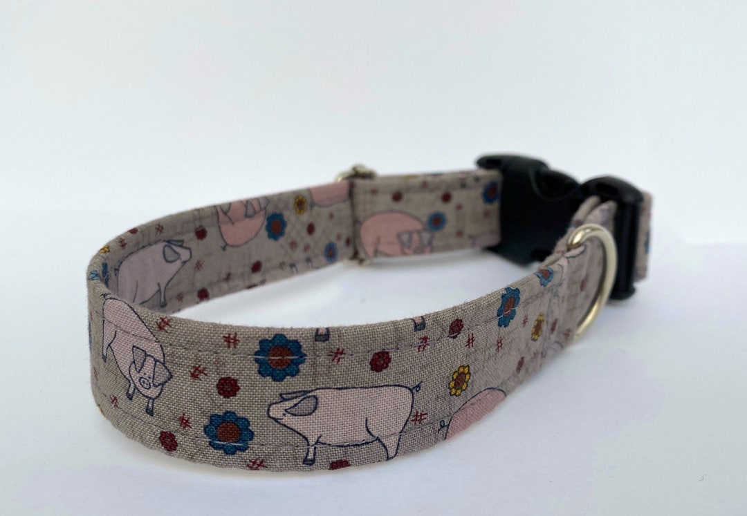 Grey Pig Dog Collar, Farm Animal Dog Collar Etsy