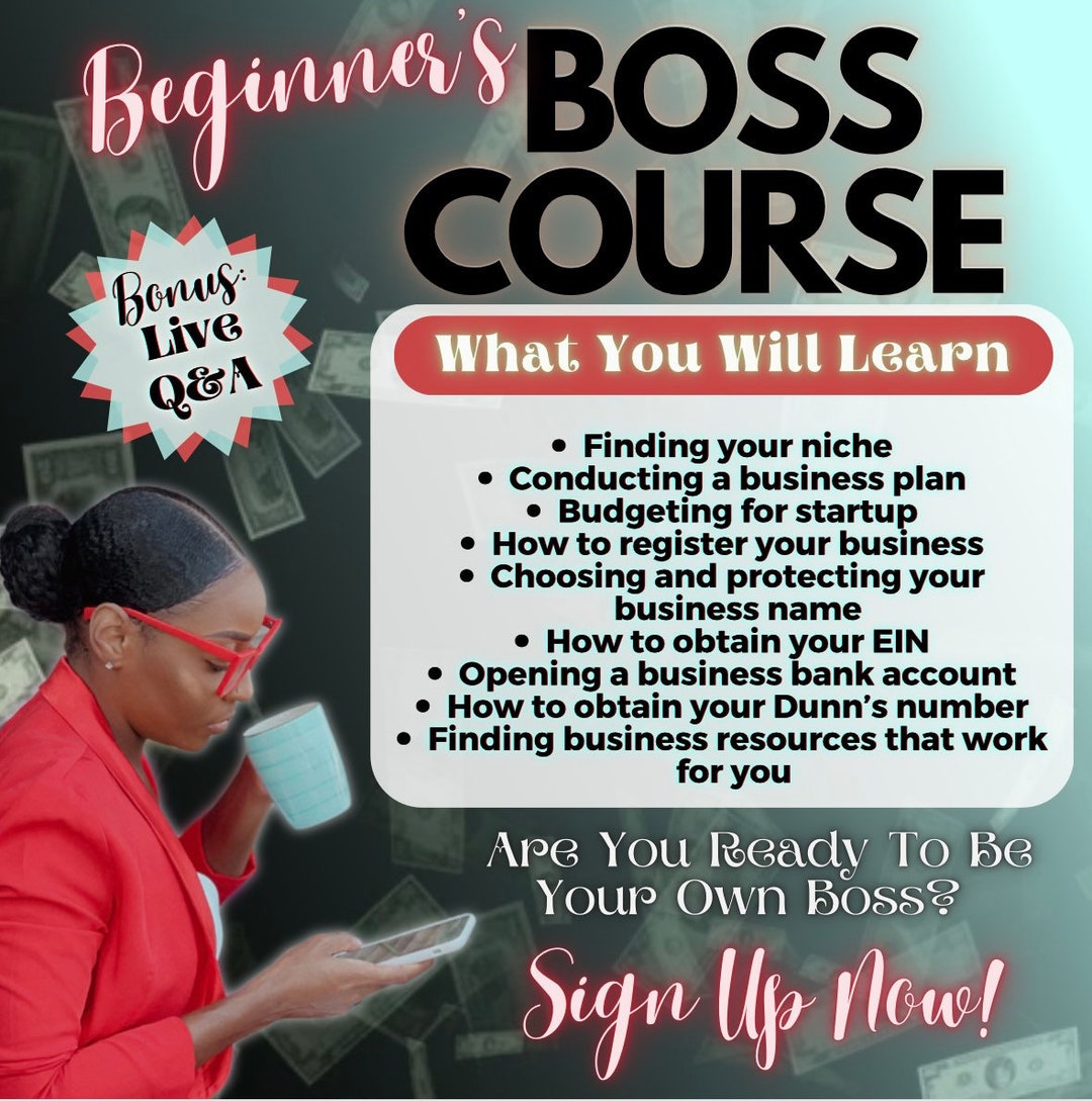 Beginners Boss Course - Etsy