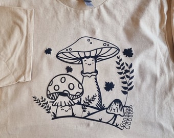 FUNNY VEGAN TSHIRT - Mushroom T-Shirt, Goblincore Clothing, Cottage Core Shirt, Magic Mushroom Tee, Nature Lover Shirt, Wildflower Plant Tee