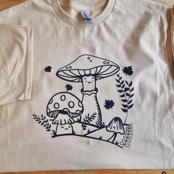 FUNNY VEGAN TSHIRT - Mushroom T-Shirt, Goblincore Clothing, Cottage Core Shirt, Magic Mushroom Tee, Nature Lover Shirt, Wildflower Plant Tee