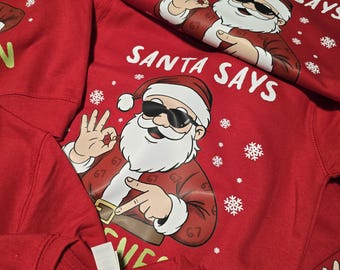67 CHRISTMAS JUMPER - Six Seven Christmas Jumper, 67 Xmas, Santa Claus Christmas top, Xmas Sweatshirt, children's Christmas sweatshirt