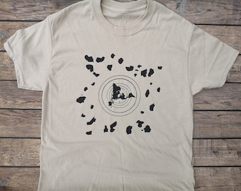 FLAT EARTH TEE - Flat Earthers Shirt, Not Globe Shirt, Flat Earth Theory Tee, Globe Conspiracy Tee, Unisex Cotton Shirt, Funny Earth Map Tee