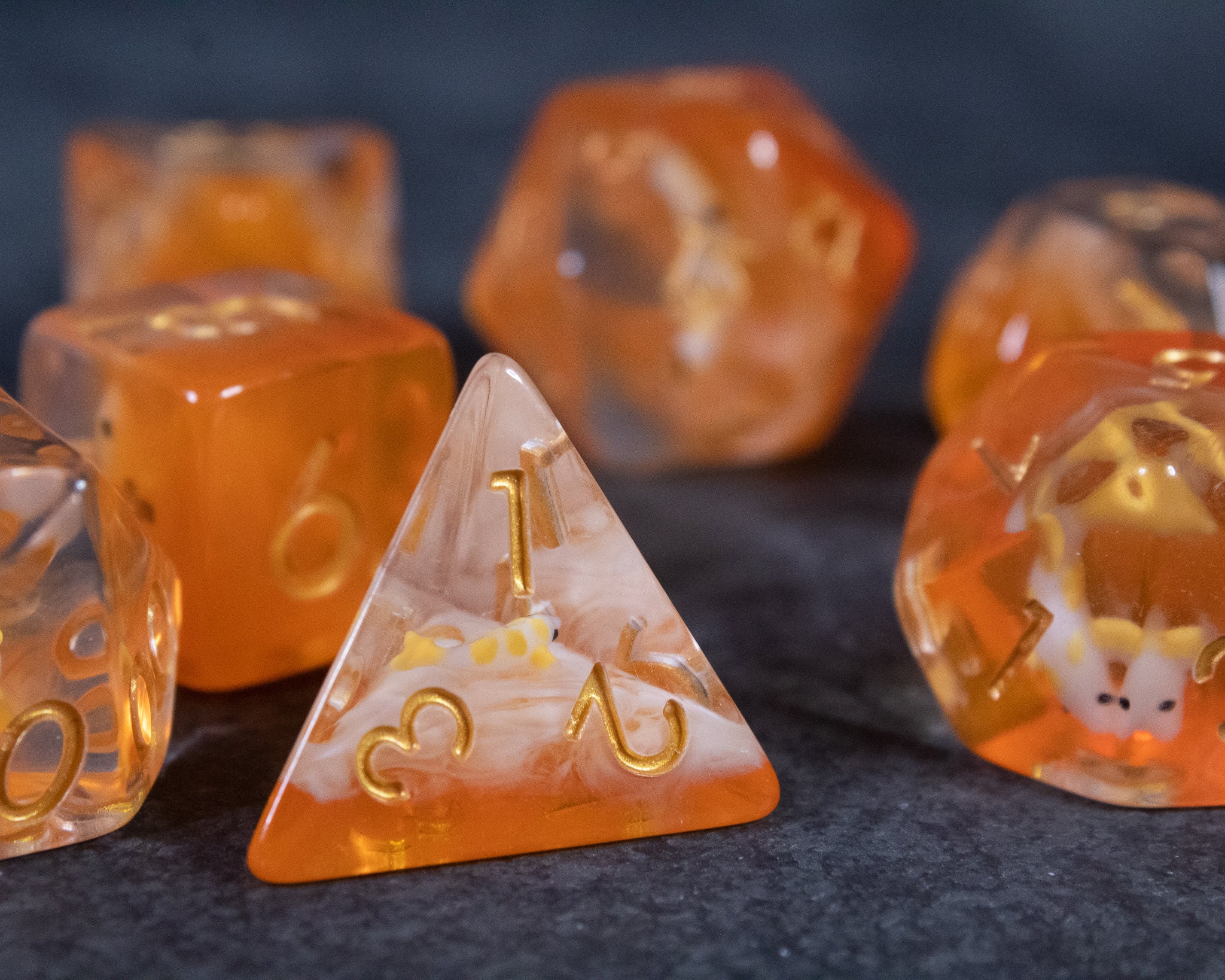 Orange Koi Fish Dice Set // Role Playing Dice // Dungeons and Etsy