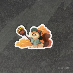 Squirrelmancer DnD Sticker (no text) - Dungeons and Dragon Sticker - Laptop, Hydro Flask, Water Bottle Sticker - Nerd sticker, DnD Sticker