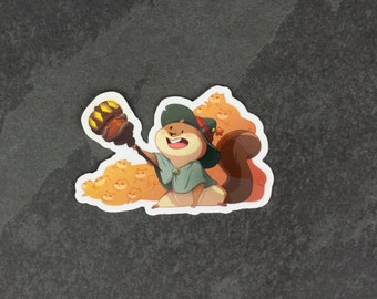Squirrelmancer DnD Sticker (no text) - Dungeons and Dragon Sticker - Laptop, Hydro Flask, Water Bottle Sticker - Nerd sticker, DnD Sticker