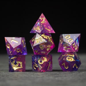 Aether Würfel Set - Scharfkantige Würfel für D&D
