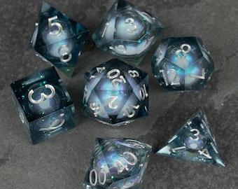 Astral Sea - Liquid Core Dice Set / Dice for Dungeons and Dragons, Pathfinder, TTRPGs, DnD