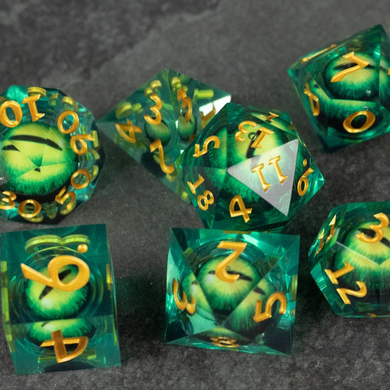 Beholder's Eye Liquid Core Dice Set for Dnd / Dice for Etsy Australia