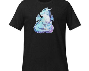 Camiseta de Dragón de Cristal D20 DnD // Camisetas para Dungeons and Dragons, DM, Dungeon Master y Nerd