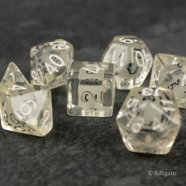 Dice in Dice DnD Dice Set -Inclusion Dice Set for D&D, Dungeons and Dragons, Pathfinder, TTRPGs