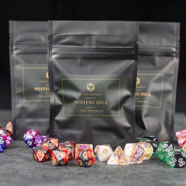 Mystery Dice Set / RPG Dice Collection Booster Pack / Random TTRPG Dice Set