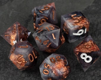 Lich King Dice Set for DnD - Sharp Edge Resin Dice for D&D - Beautiful Dice for Dungeons and Dragons, Pathfinder, TTRPGs