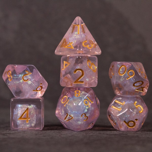 Sakura Dice Set // Role Playing Dice // Dungeons and Dragons Dice // D&D Dice