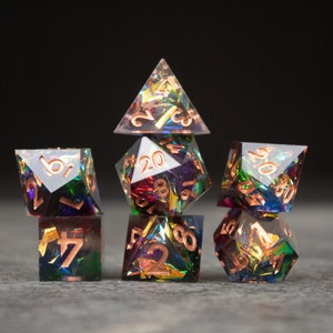 Aurora Dice Set - Sharp Edge Dice for D&D
