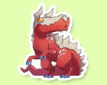 Tarrasque DnD Sticker - Dungeons and Dragons Sticker, Laptop Sticker, Water Bottle Sticker, Fantasy Sticker, D&D Sticker
