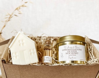 New Home Personalised Candle Gift Set | Housewarming Handmade Soy Wax Candle Gift