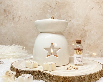 Star cut out wax melter set | Wax melt warmer gift set | Christmas Star soy wax melts