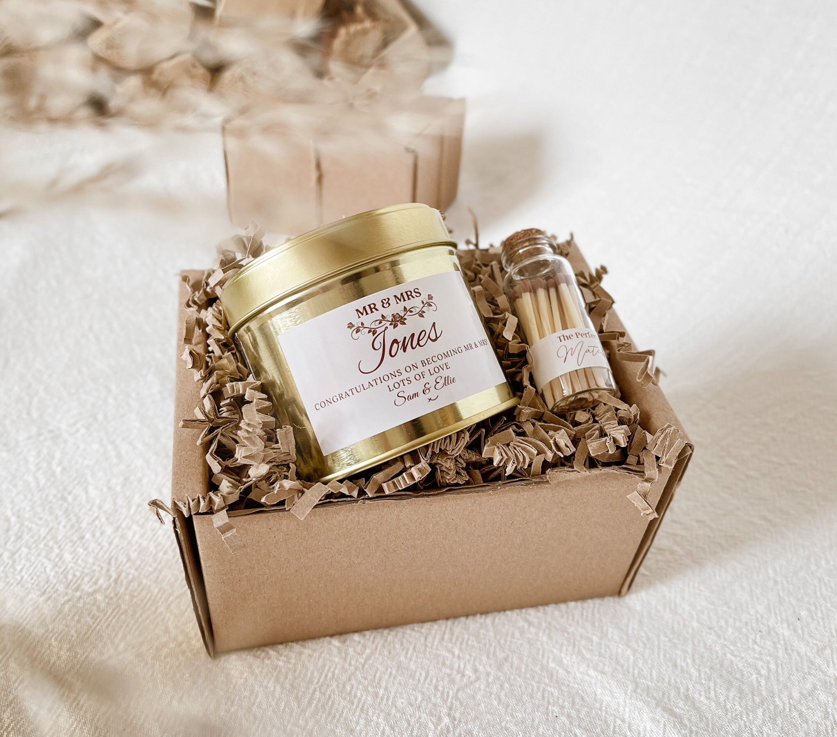 Personalised Wedding Candle Gift Set Wedding Gift Handmade Etsy UK