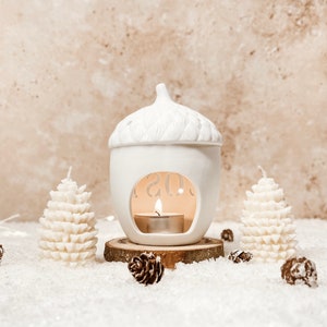 Cosy acorn tea light holder Autumn tea light candle holder Christmas home decor image 7