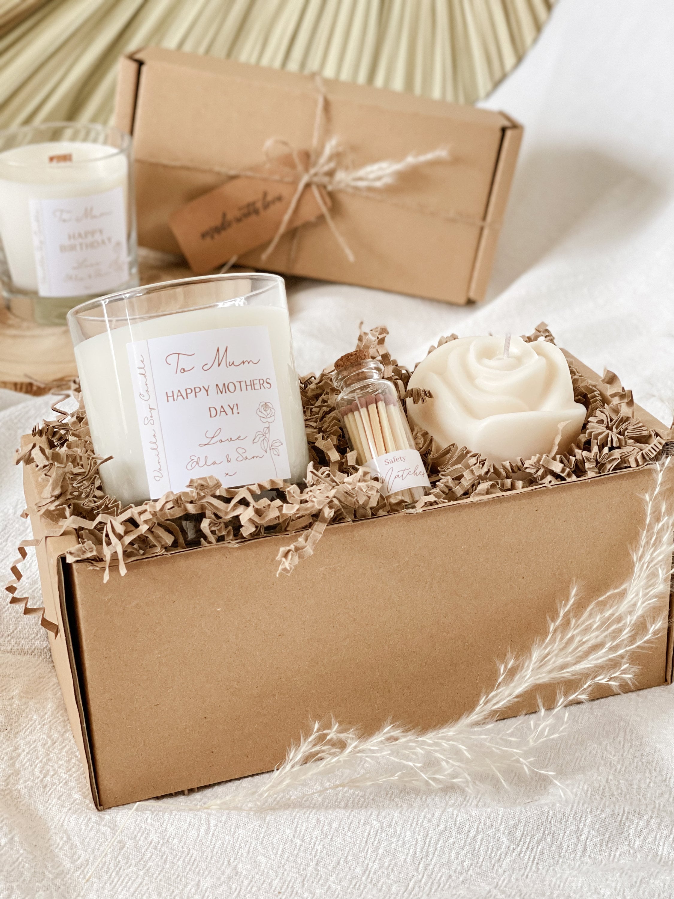 Mama & Baby Bear Gift Box Cute Gift Box Mother's Day Giftgift for Mum Cute  Teddy Bear Candle Mother's Day Gift Box Soy Candle Beeswax 