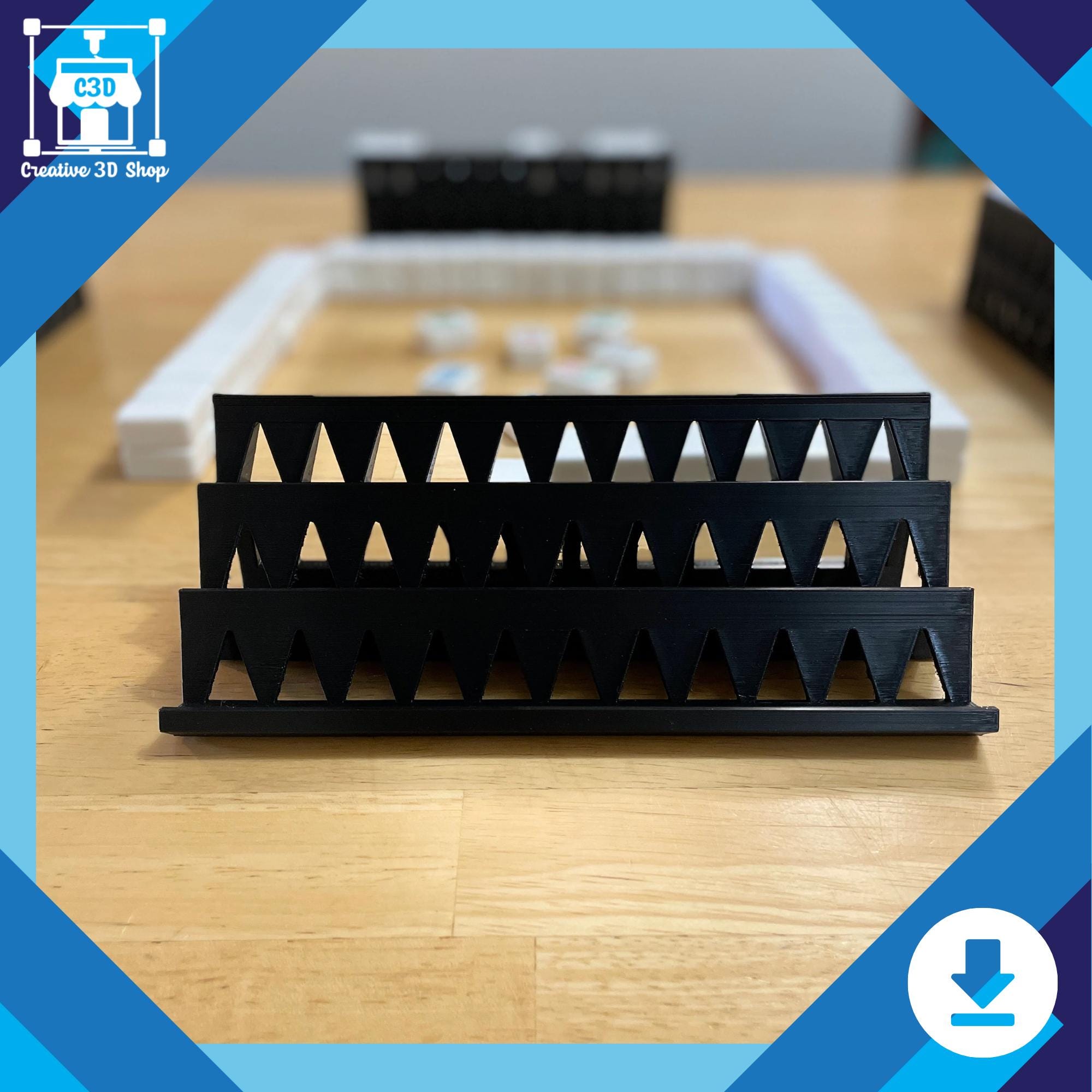 Mahjong Tile Holder STL File – 3D Printable Game Organizer for Mahjong ...