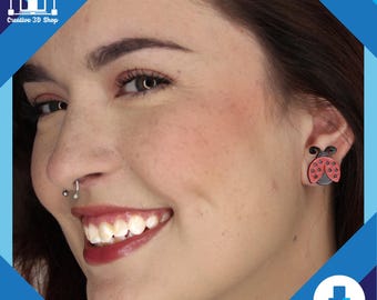 Ladybug Earrings STL File – 3D Printed Gift for 3D Printing | Cute Stud Earring STL Pack – Digital Download STL File for 3D Printed Jewelry